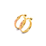 Argollas en oro tres tonos 10k