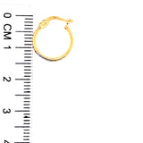 Argollas en oro tres tonos 10k