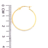 Argollas en oro tres tonos 10k