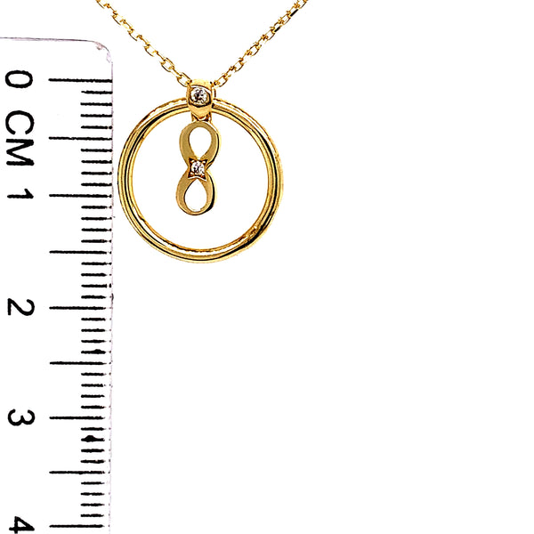 Collar (infinito) en oro amarillo 10kt. 42/45cm