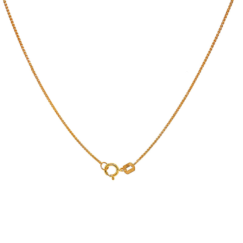 Collar (ojo y corazón) en oro amarillo 10kt. 42cm