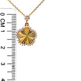 Collar (flor) en oro amarillo 10kt. 42/45cm