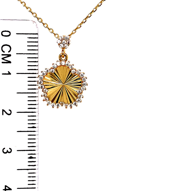 Collar (flor) en oro amarillo 10kt. 42/45cm
