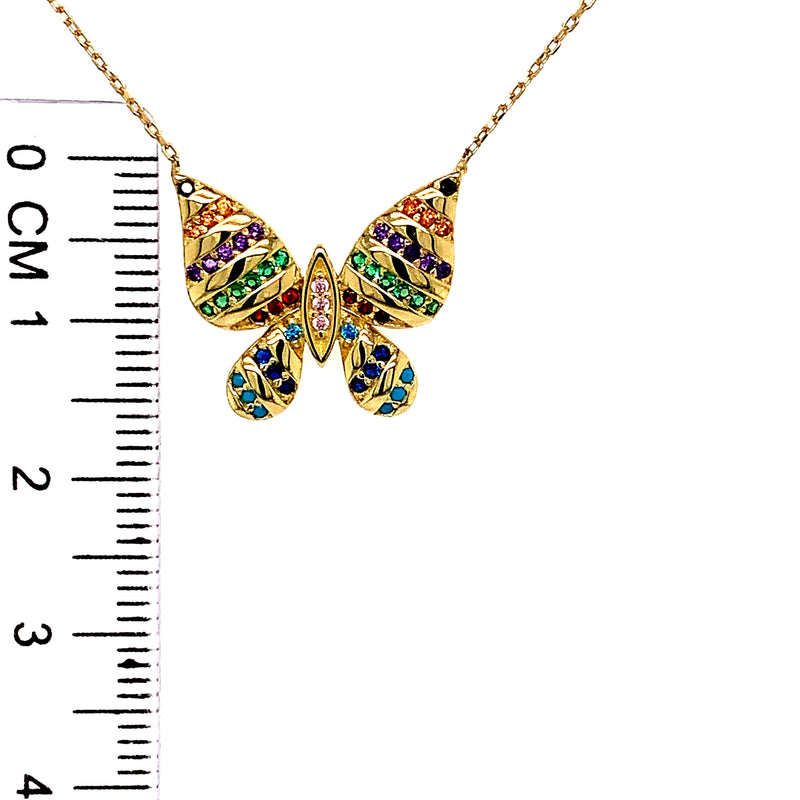 Collar (mariposa) en oro amarillo 10kt. 43/45cm