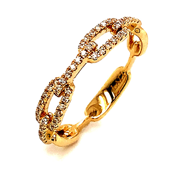 Anillo con diamantes en oro amarillo 14kt