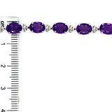 Pulsera (ajustable) con cuarzo amatista en plata 925