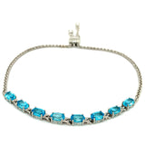 Pulsera (ajustable) con cuarzo azul en plata 925