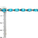 Pulsera (ajustable) con cuarzo azul en plata 925