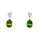 Aretes de cuarzo peridoto en plata 925