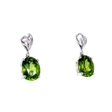 Aretes de cuarzo peridoto en plata 925