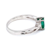 Anillo de esmeraldas en plata 925