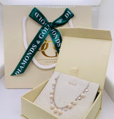 (SWAN) Collar de perlas en plata 925. 38cm-46cm