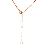 (SWAN) Collar de perlas en plata 925 bañada en oro rosado. 38cm-46cm