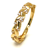 Banda con circones en oro amarillo 10KT