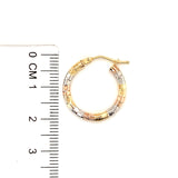 Argollas en oro tres tonos 10kt.