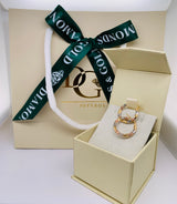 Argollas en oro tres tonos 10kt.