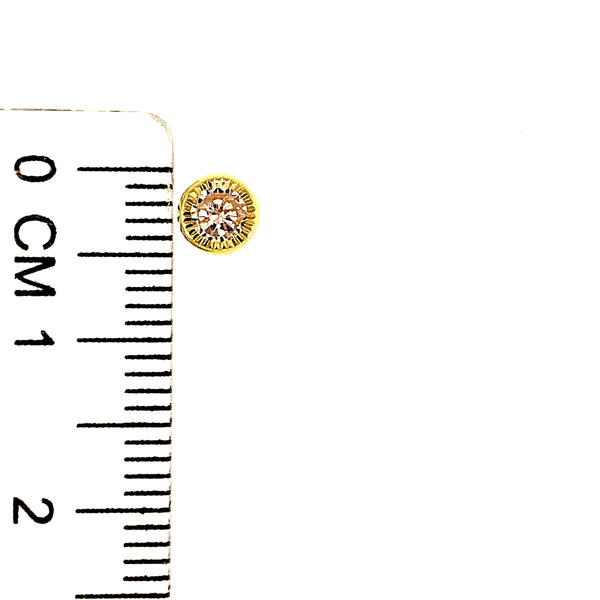 Aretes para bebés (círculos) con circones en oro amarillo 10kt.