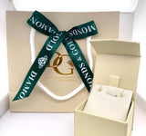 Aretes (bolitas diamantadas) en oro amarillo 10kt.