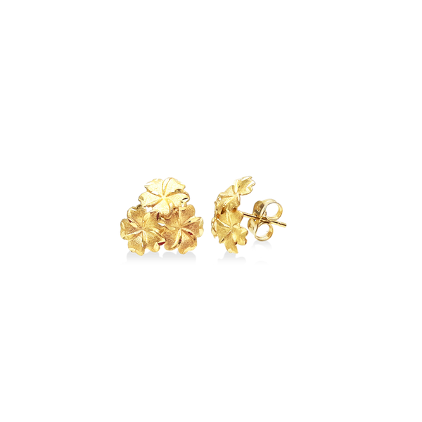 Aretes oro amarillo (flor) 10kt.