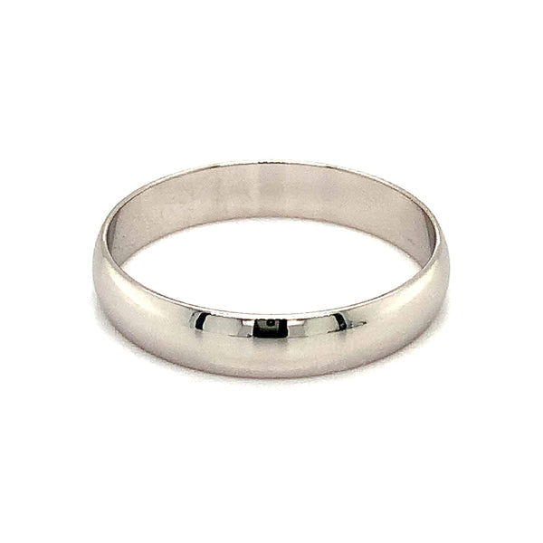 Banda 4mm en oro blanco 10k