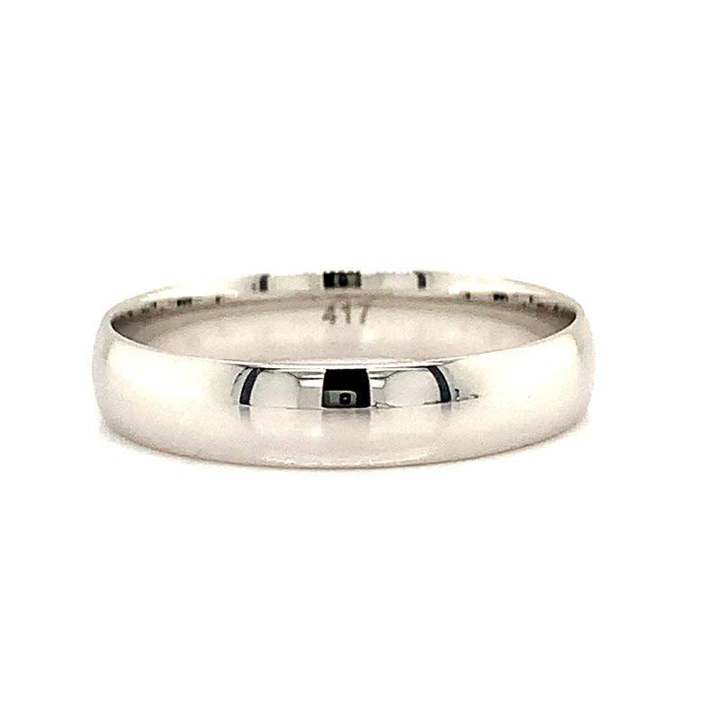 Banda 4mm en oro blanco 10k