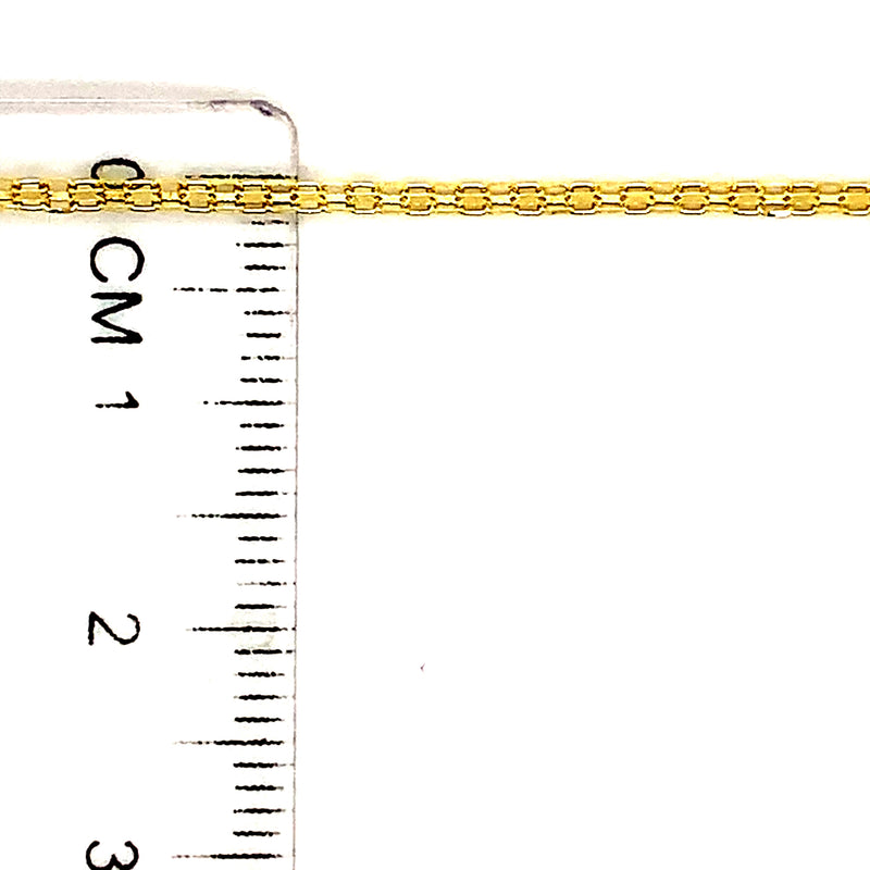 Cadena (bismark) en oro amarillo 10kt. 45cm