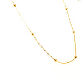 Cadena 50cm con bolitas de oro 18kt.