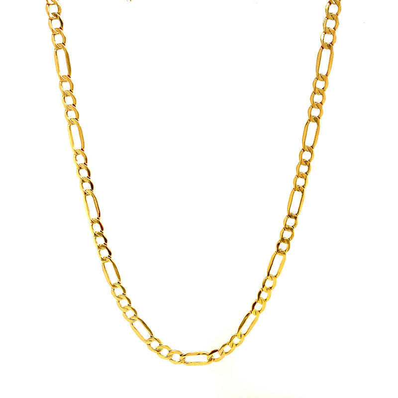 Cadena Cartier hueca en oro amarillo 10k. 60cm