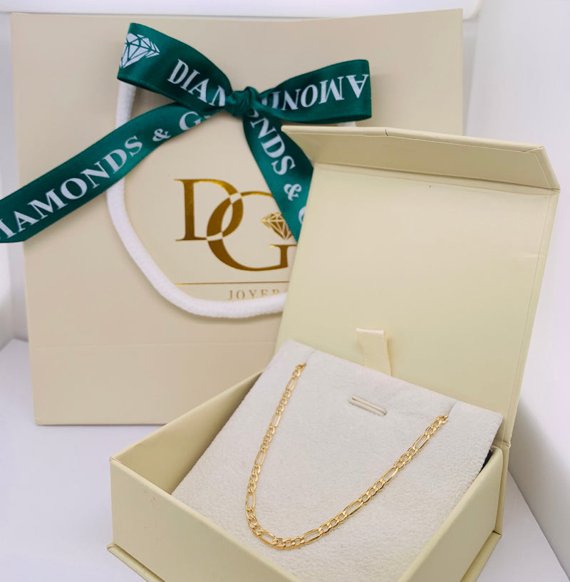 Cadena Cartier hueca en oro amarillo 10kt. 60cm