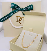 Cadena Cartier hueca en oro amarillo 10kt. 50cm