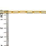 Cadena de Clip hueca en oro amarillo 10k. 45cm