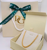 Cadena (Cordón Hueca) en oro amarillo 10kt. 65cm