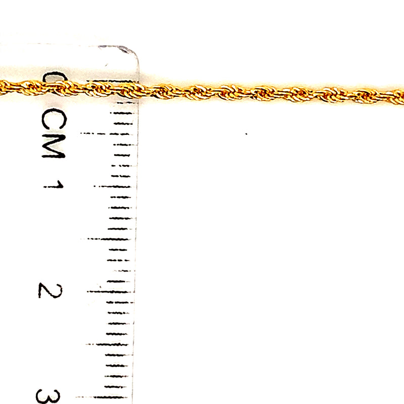 Cadena (cordón) hueca en oro amarillo 10kt. 50cm