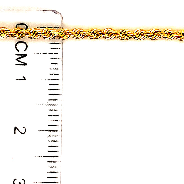 Cadena (cordón) hueca en oro amarillo 10kt. 50cm