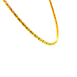 Cadena Espiga hueca en oro amarillo 18k. 40cm