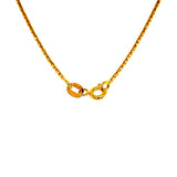 Cadena (espiga) hueca en oro amarillo 18k. 45cm