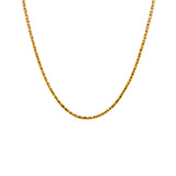 Cadena (espiga) hueca en oro amarillo 18k. 45cm