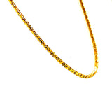 Cadena (espiga) hueca en oro amarillo 18k. 45cm