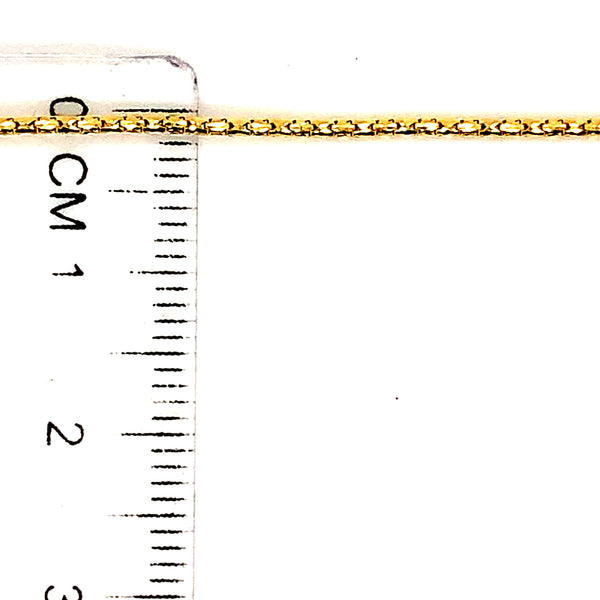 Cadena (espiga) hueca en oro amarillo 18k. 45cm