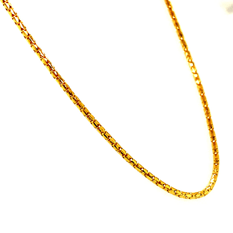 Cadena Espiga en oro amarillo 18kt. 50cm