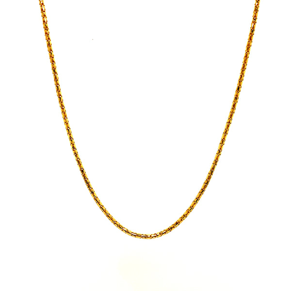 Cadena Espiga en oro amarillo 18kt. 50cm