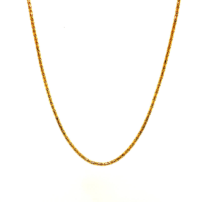 Cadena Espiga en oro amarillo 18kt. 50cm