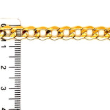 Cadena Gourmet hueca en oro amarillo 10kt. 65cm