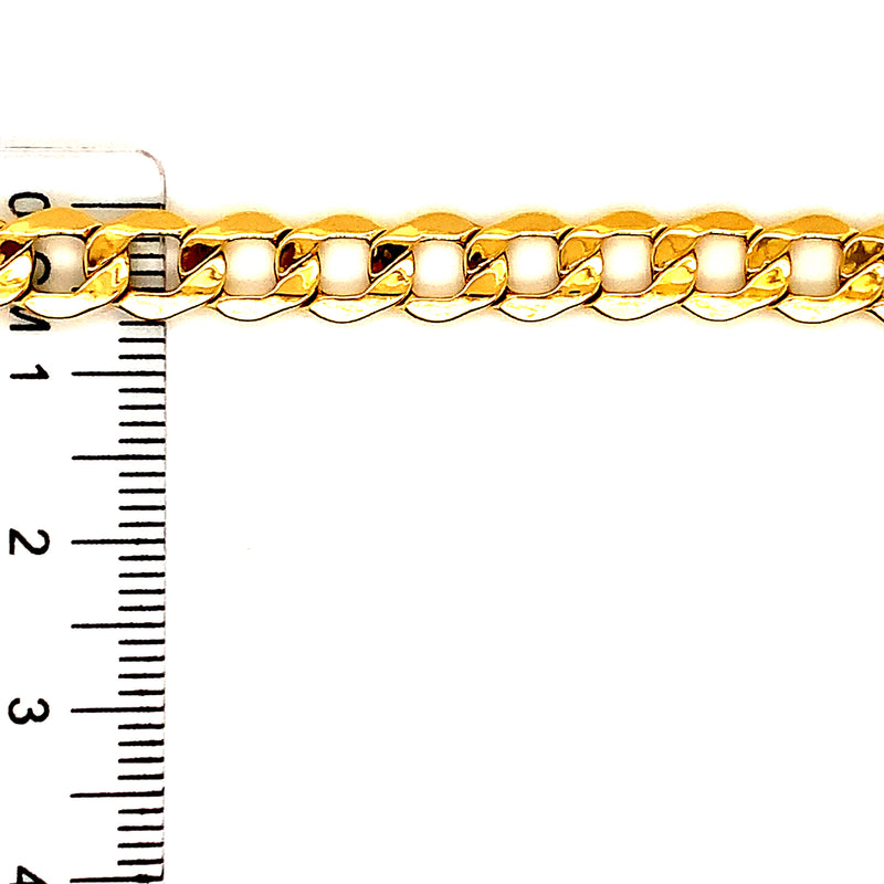 Cadena Gourmet hueca en oro amarillo 10kt. 65cm