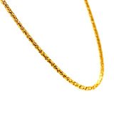 Cadena Espiga hueca en oro amarillo 10k. 50cm
