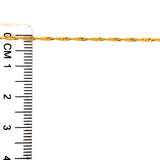 Cadena Singapur en oro amarillo 10kt. 50cm