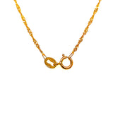 Cadena Singapur en oro amarillo 10kt. 50cm