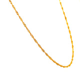 Cadena Singapur en oro amarillo 10kt. 50cm