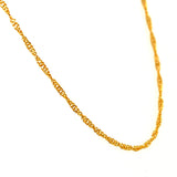 Cadena (Singapur) en oro amarillo 10kt. 45cm