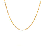 Cadena Singapur en oro amarillo 18kt. 40cm